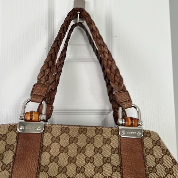 Gucci GG canvas medium bamboo bar tote - Picture 3 of 12